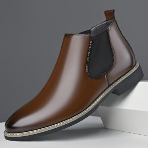 Giày Chelsea Boot Nam Phong Cách Anh Quốc Giày Da Thời Trang Chống Trơn Trượt Thoải Mái Giày Cao Đến Bắp Chân 7809