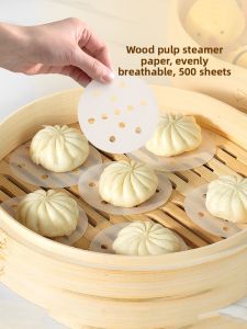 TEMEIJU | Disposable Non-Stick Food Grade Baozi Mantou Steamer Paper