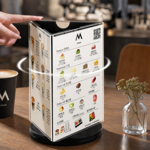 MINGZHUO | Rotatable Display Stand Menu Price List Acrylic A4