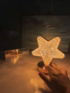 ALIA Lampu Meja Kontrol Sentuh Lampu Hias Malam Dapat Diredupkan Meja Samping Tempat Tidur