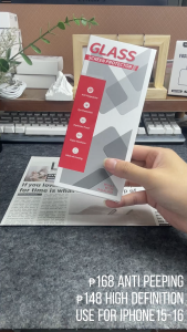 YIZHI FFG Matte Frosted Tempered Glass for Apple iPhone 16 Pro Max 15 Pro Max 14 Pro Max 13 Pro Max 12 11 Pro Max XS Max Mini XR X 6 S 7 8 16 Plus SE HD Clear Matte Anti Blue Privacy Screen Protector Anti-Fingerprint