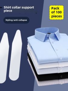 20 Pairs PVC Collar Piece Shirt Collar Pin Collar Tip Support Shirt Insert White Plastic Collar Stay