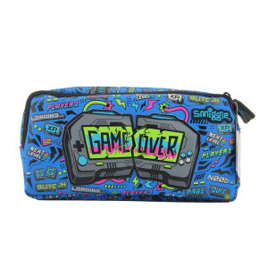 Austria Smiggle ของเด็กของแท้เครื่องเขียนที่เก็บของเด็กผู้ชายเท่กระเป๋าคลัตช์ลายเสือเกมสีน้ำเงิน