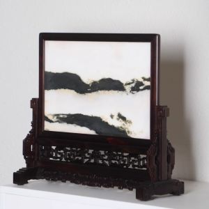 Red Elm Wood Carved Mini Screen Vintage Craftsmanship Solid Wood New Product Home Decor Carved Insertions Small Screen Wind