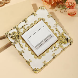 1Pcs European and American style switch sticker switch protective cover anti-ugly and anti-dirty home hotel wall sticker socket