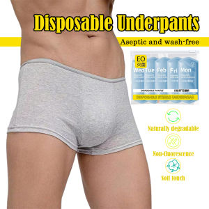 Disposable Underwear Men Travel Disposable Panties Men Cotton Plus Size 45-105KG Boxer Briefs 男生一次性免洗內褲
