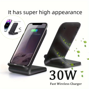 30W Fast Wireless Charger Stand Pad for iPhone 17 16 15 14 13 -11/XR Samsung Galaxy S25/S26/S21/S20 Xiaomi 17 15 14 Huawei