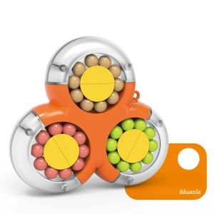 ของเล่นคิวบ์รูปถั่ววิเศษสำหรับเด็กลูกบาศก์ทรงสามเหลี่ยมหมุนได้ Relief ความเครียดลดแรงอัดดันแบบสร้างสรรค์สำหรับเด็ก