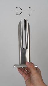 Spigot Kotak Doff 200 mm (Pedestal Tiang Railing Kaca)(Kaki Spigote)