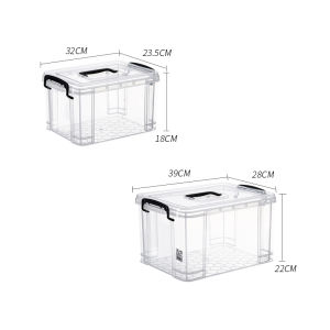 Transparent Mini Plastic Storage Box Rectangular Desktop Snack Toy Organizer Cover Lid Household Organizer Small Box
