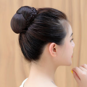 ผมปลอมสไตล์เกาหลี ชิ้นเล็ก สไตล์ย้อนยุค วัสดุไหมทรงรูปตุ๊กตาดอกไม้สำหรับผู้หญิงผมสั้น ที่คาดผมสีเทาอ่อน