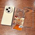 Jellycat Barcelona Bear Design Transparent Full Cover Anti-Fall Creative Cute Cartoon Phone Case for OPPO Find N3/N3 Collector's Edition. 