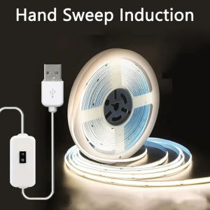 other | 5V COB LED Strip Light USB Smart Hand Sweep Motion Sensor Dimmable Flexible Strip Lights For Bedroom TV Mirror Backlight Wall