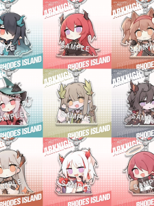 Acrylic Dual-Sided Q Version Backpack Keychain Rhododendron Feather Pen Kelci Horizon Ark Anime Game Keychain Pendant