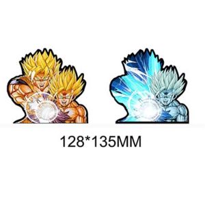 Dragon Ball Sun Wukong Vegeta 3D Gradient Stickers Car Waterproof Car Stickers Mobile Phone Computer Universal Anime Stickers