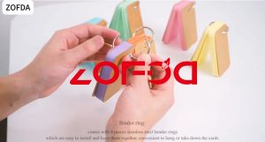 50 Pages Index Card with Ring Binder Portable Memo Pad Ring Notebook Loose-leaf Blank Card