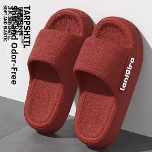 MONLEYTA | Anti-Slip Thick-Heeled Bathroom Slippers For Men And Women Indoor Home Use Summer Simple Style EVA Material Couple Slippers