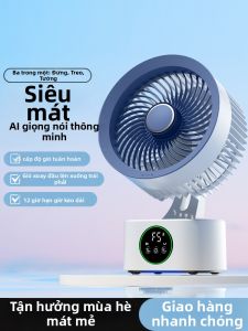 Quạt Tường Thông Minh AI Điều Khiển Bằng Giọng Nói USB Hẹn Giờ Siêu Êm Quạt Không Khí Lưu Thông Nhỏ Dùng Cho Phòng Làm Việc Phòng Ăn Phòng Tắm