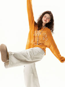 Áo Thun Dài Tay Mỏng Cổ Tròn Dáng Rộng in Hình Chó Phong Cách Retro Cổ Điển Thường Ngày Cho Nữ Mùa Thu 2025