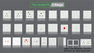 Schneider Electric AvatarOn C Switch Socket Wine Gold Dark Grey White Avatar On GSE