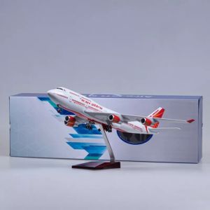 Mô Hình Máy Bay Air India Airlines B747 47cm Tỷ Lệ 1:150 Chất Liệu Nhựa Đúc Có Đèn LED - Đồ Trang Trí Bàn Mô Hình Hàng Không