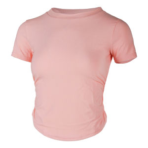 JiWu Dancewear Short Sleeve Top Womens Classical And Modern Dance Uniform Gymnastics Practice Clothes Summer Daily Wear