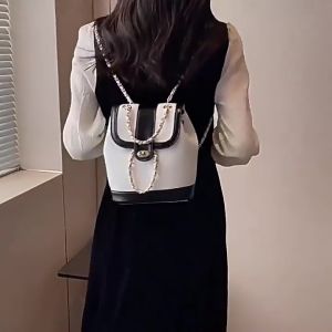 HOT COD Ready Tas Bahu Tas Wanita Tas Ransel Korea Ransel PU Wanita Tas Rantai Tas Kuliah Mode Remaja Perempuan Populer Fashion Backpack Tas Wanita