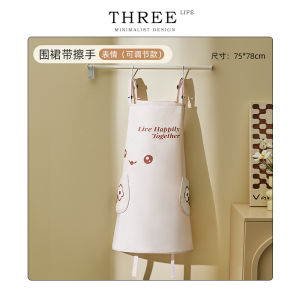 Tlife Cute Cartoon Kitchen Apron Waterproof Oil Resistant for Home Use Cooking Professional Utensils Sleeveless Polyester