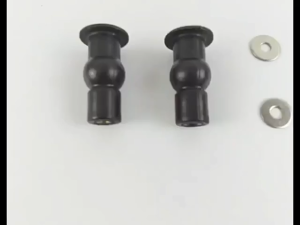 2PCS 60mm Toilet Seat Hinges Fixing Kit with Quick Release Plastic Connectors & Expansion Screws for WC Seat Cover