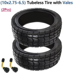 10x2.75-6.5 Tubeless Tire with Valves 10 Inch Vacuum Tires for Speedway 5 Dualtron 3 Hover-1 Alpha Hiboy Titan Electric Scooter