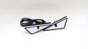 2Pcs Motorcycle Led Demon Eye Light Semicircle/Triangle Eye Turn Signal Light Dynamic Tail Lamp Mini Car Decoration Lights