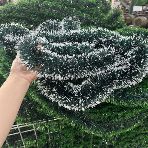 10M Green Tinsel Garland Christmas Ribbons Ornament Xmas Tree Decoration Wreath Ribbon Xmas Decor for Home