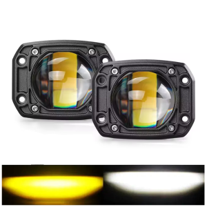 Đèn Sương Mù LED 8D 3 Inch Hai Màu 30W Dành Cho Xe Địa Hình 4x4 Xe Tải SUV ATV Xe Máy - Đèn Làm Việc Lắp Âm 6500K/6000K Trắng/Vàng