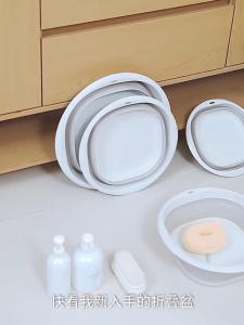 Silicone Basin Washable Basin Foldable Portable Wash Basin Laundry Basin for Travel and Home