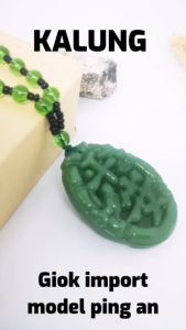 KALUNG PRIA WANITA BATU GIOK NATURAL