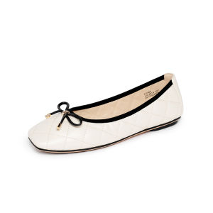 Reemoor | Graceful Diamond Grid Low-cut Flat Loafer