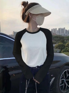 Áo Thun Dài Tay Rộng Rãi Mùa Hè Cho Nữ Áo Chống Nắng Mỏng Thoáng Khí Phong Cách Hàn Quốc Cổ Tròn Tay Dài Cotton Polyester