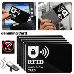 เครื่องกันขโมยสัญญาณบัตรป้องกันการรบกวนสัญญาณบัตรป้องกันหนังสือเดินทางทั้งใบกระเป๋าสตางค์ธนาคารที่ปลอดภัยตัวป้องกันการบล็อคการ์ดอัจฉริยะ