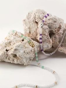 YANDAO | Layerable Versatile Purple Bamboo Crystal Choker Necklace