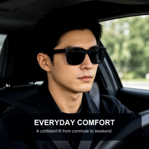 Matte Black Polarized Sunglasses – Sleek Style All-Day Comfort