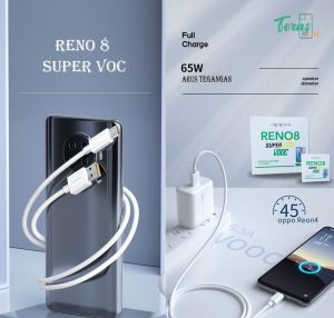 Kabel Data Compatible Untuk Oppo Reno 8 & Pengisian Cepat Super VOOC