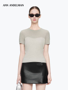 ANN ANDELMAN | Summer New Design Round Neck Knit Short Sleeve Fitted Top
