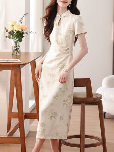 DAIXIANGFEIZI | New Chinese Style Petite Slimming Mid-Length Dress for Women Summer