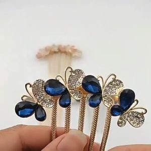 SHOPHOME - Sirkam Rambut Korea Mahkota Mutiara Butterfly Tusuk Konde Sanggul Modern Wanita MHT08