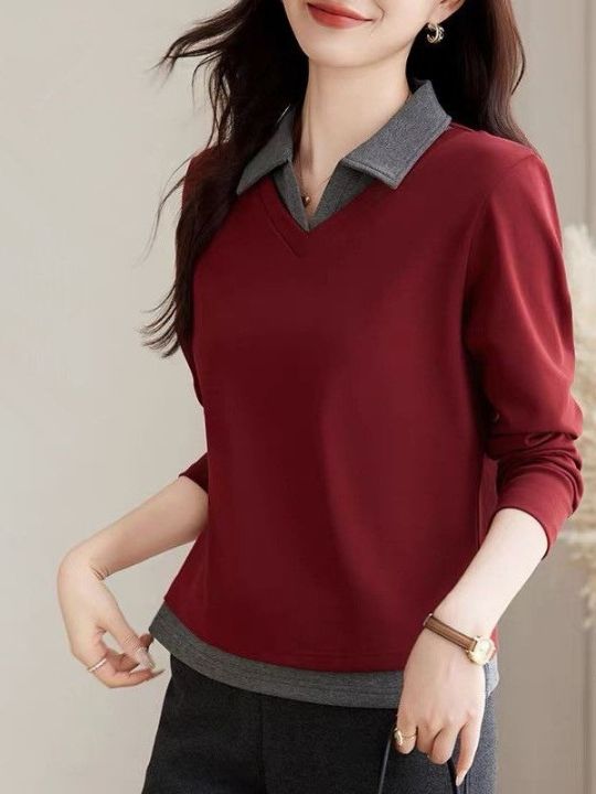 HUAXUNRAN | Áo Thun Dài Tay Kiểu Dáng Trẻ Trung Size lớn | Lazada.vn