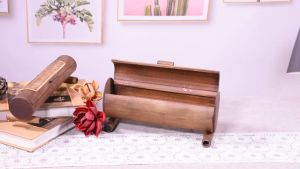 Natural Bamboo Cutlery Small Kitchen Drawer Organizer with Lid Drawer Cutlery Organizer Cutlery Chopsticks Desktop Storage Container Box