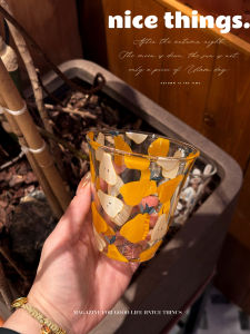 High Borosilicate Glass Cup Cute Snowman Handheld Pear Coffee Cup Heat Resistant Ins Glassware round Shape Printing Design Daily Use