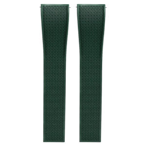 Fluorine Rubber Watchband 18/19/20/21/22mm Sweatproof Odorproof Butterfly Buckle Universal Flat Mouth Quick Removal