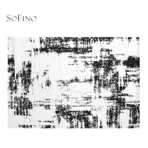 SoFINO | Waterproof Stain-resistant Carpet Living Room Bedroom Abstract Black and White Style