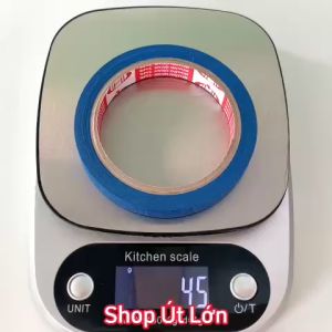 1 Cuộn băng keo giấy màu xanh dương rộng 1.5cm dài 25 mét lõi giấy 3mm giá tại xưởng